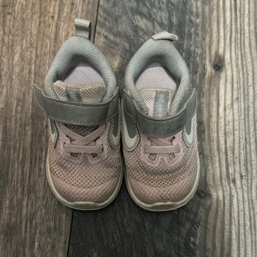 Nike Pink and Gray Kids Shoes